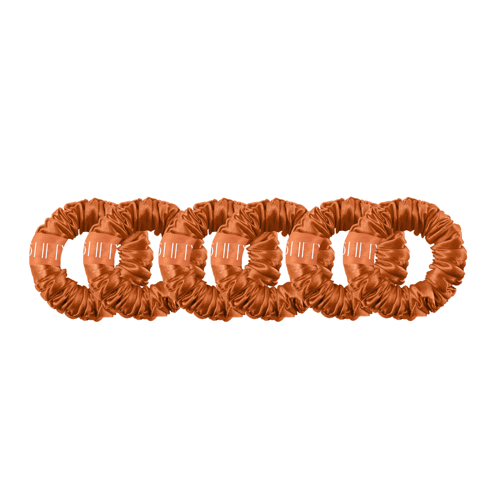 orange | mini dream silk scrunchies