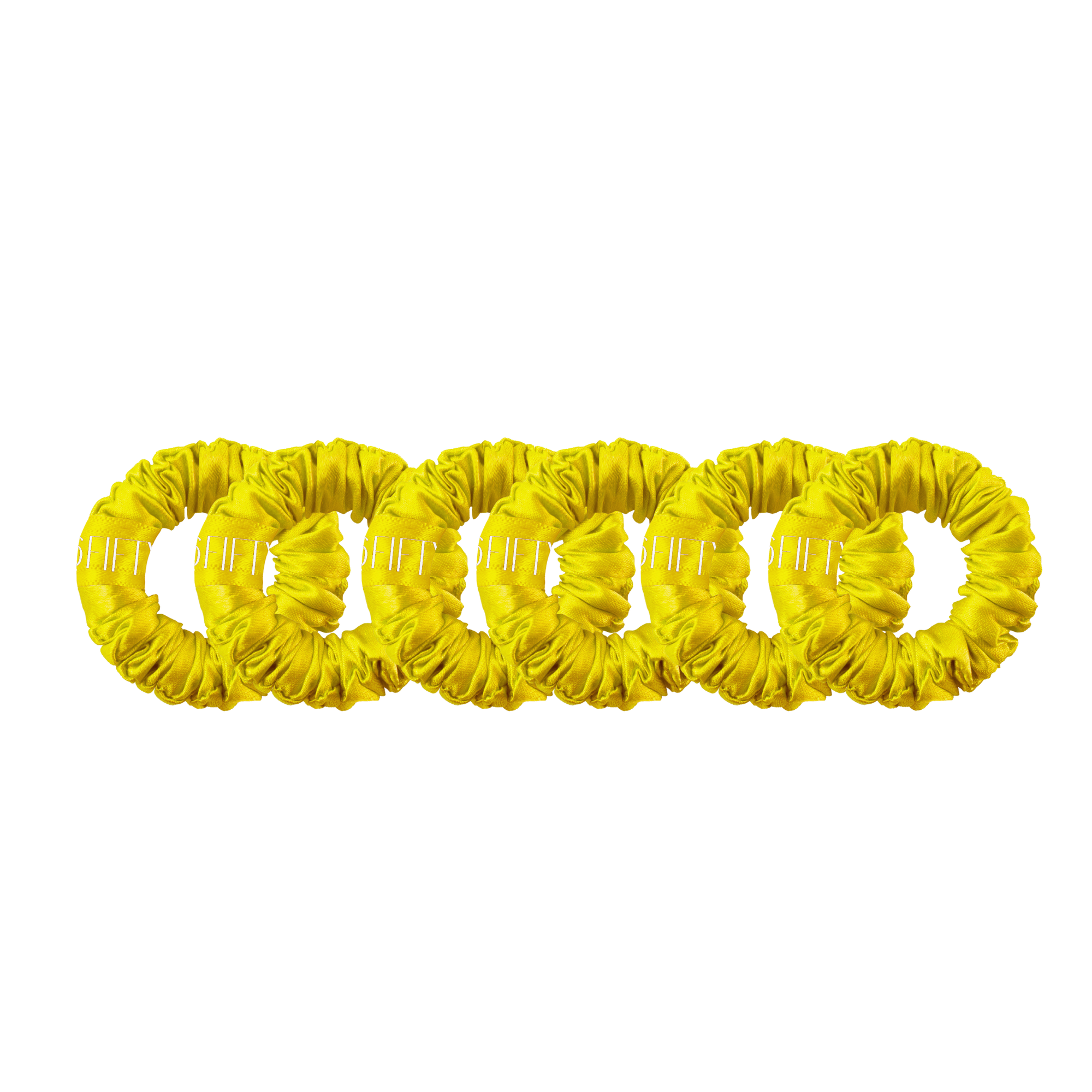 yellow | mini dream silk scrunchies