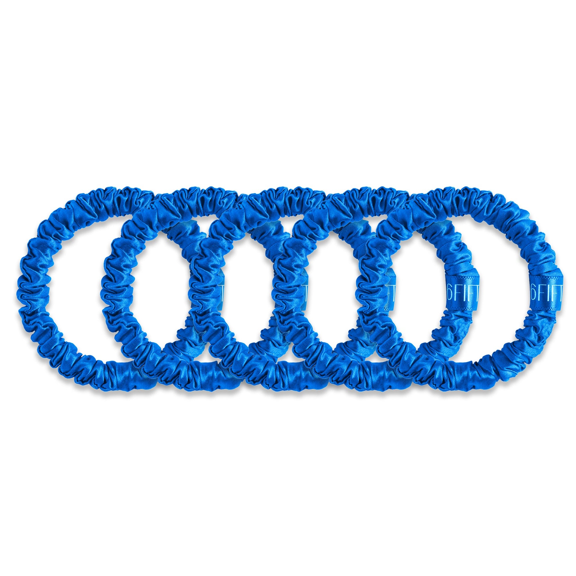 azure | slim silk scrunchies