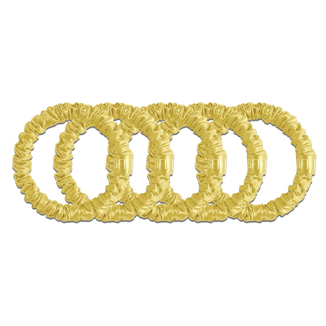 butter yellow | slim silk scrunchies