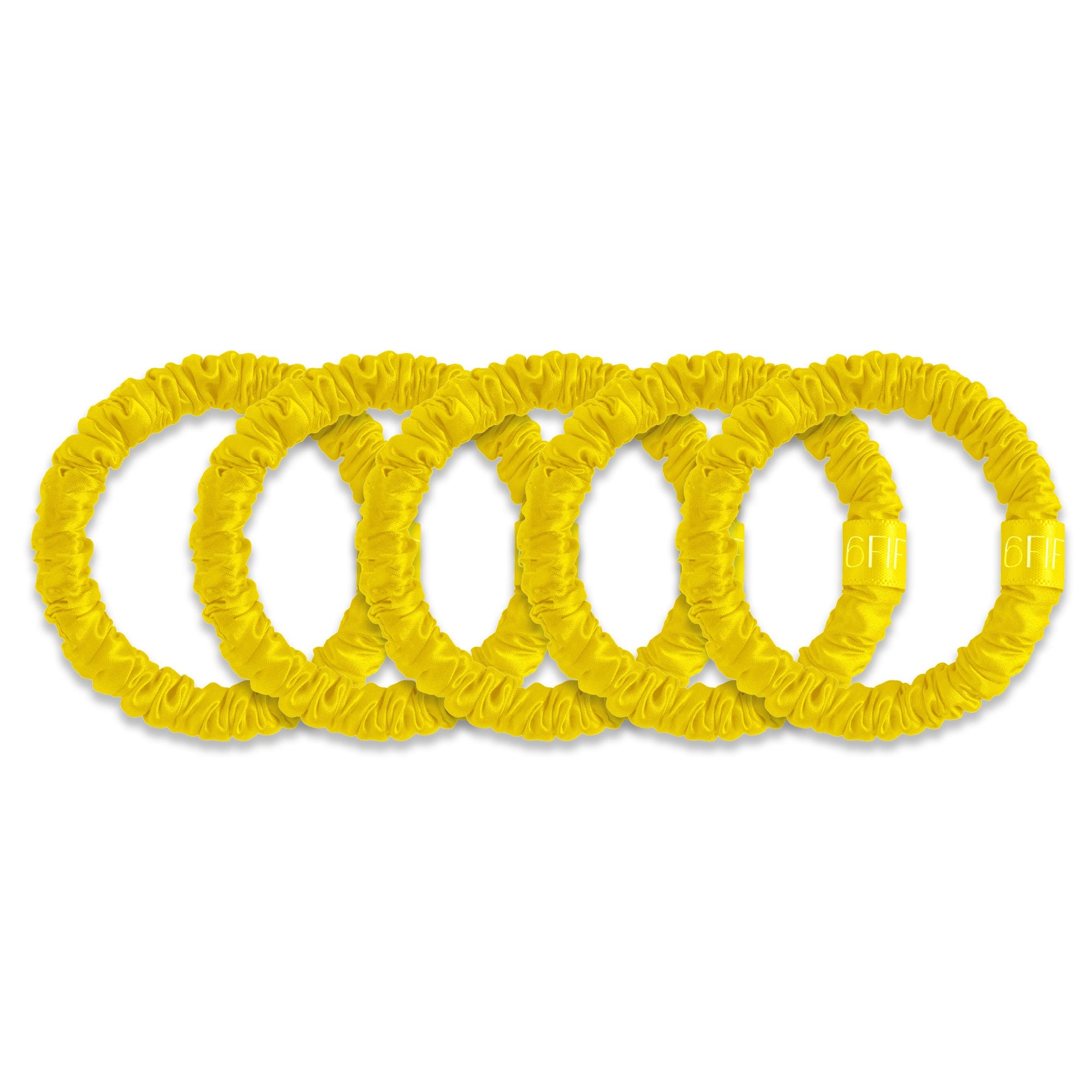 yellow | slim silk scrunchies
