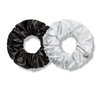 blackout&snowy | classic silk scrunchies