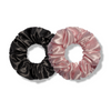 blackout&bubblegum | classic silk scrunchies