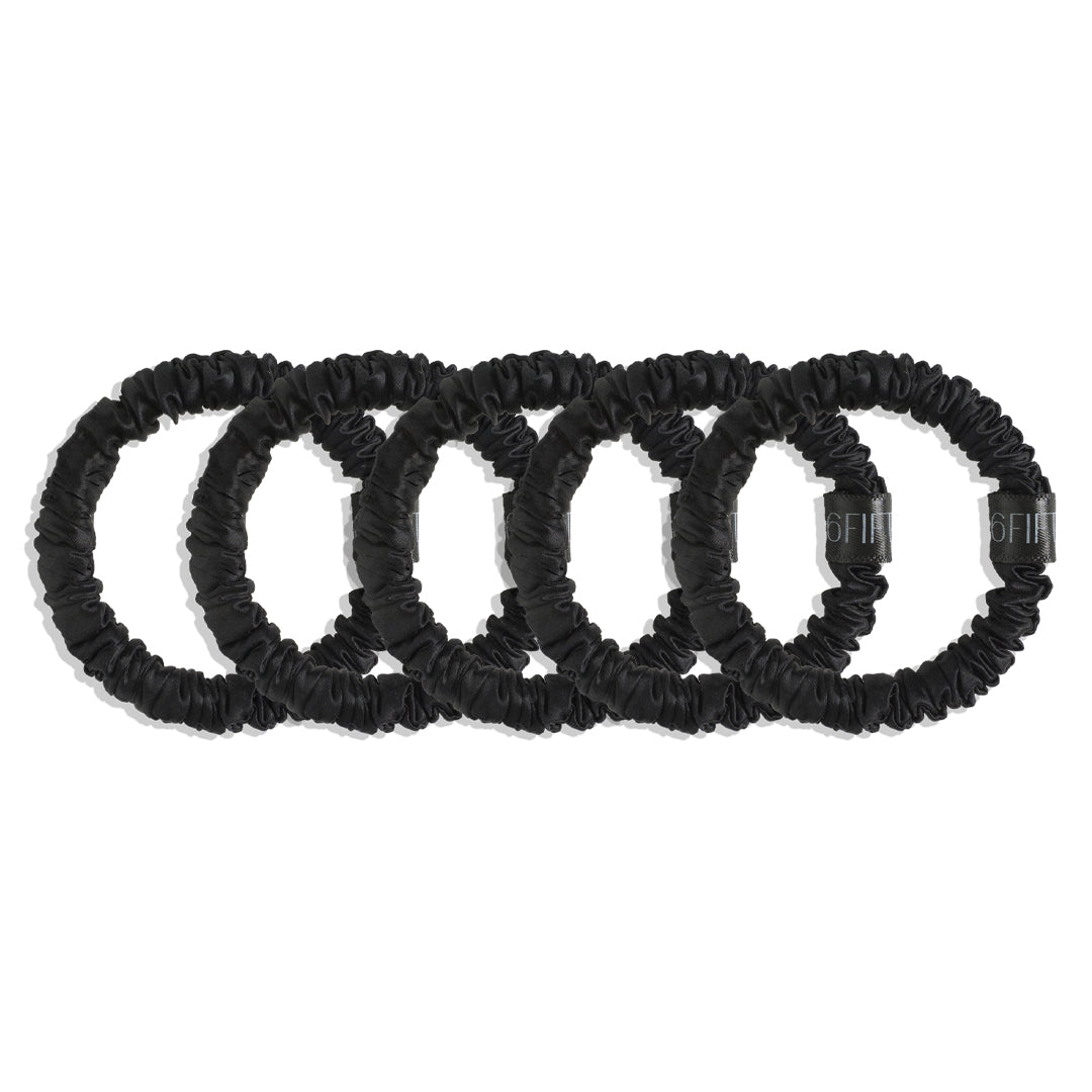 blackout | slim silk scrunchies