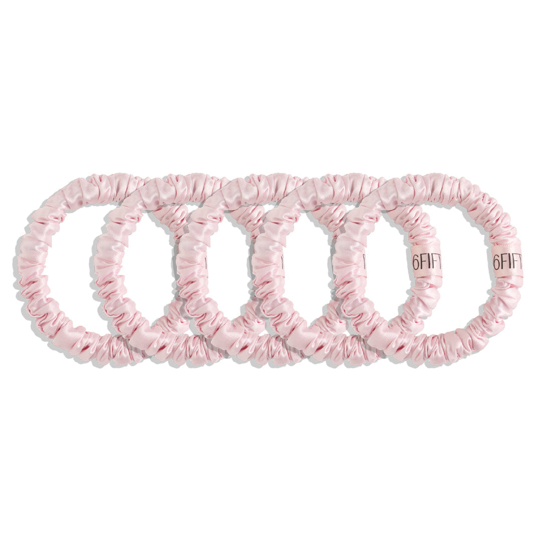 bubblegum | slim silk scrunchies