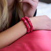 raspberry | slim silk scrunchies