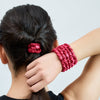 raspberry | slim silk scrunchies