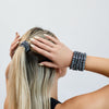 graphite | slim silk scrunchies