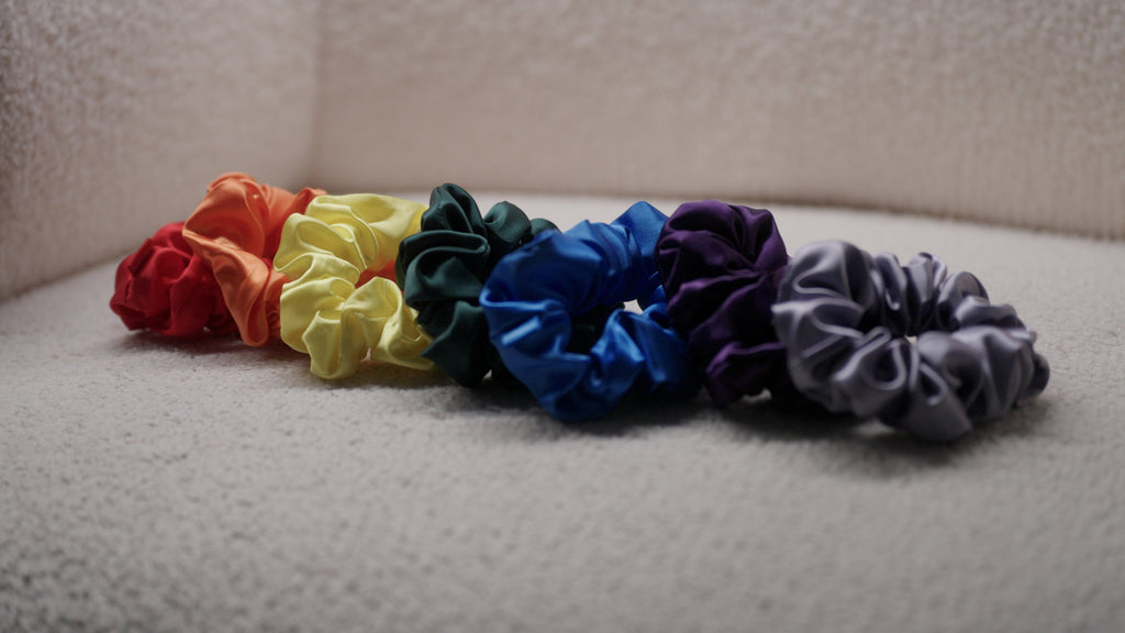 Classic Silk Scrunchies | Rainbow Collection