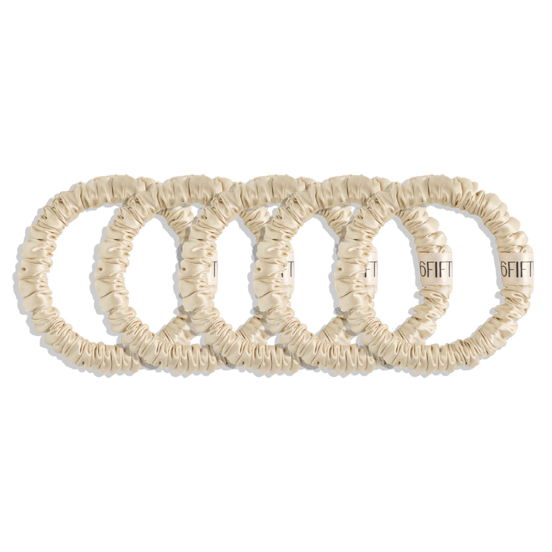 shortbread | slim silk scrunchies