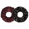 Classic Silk Scrunchies | Merlot&Black