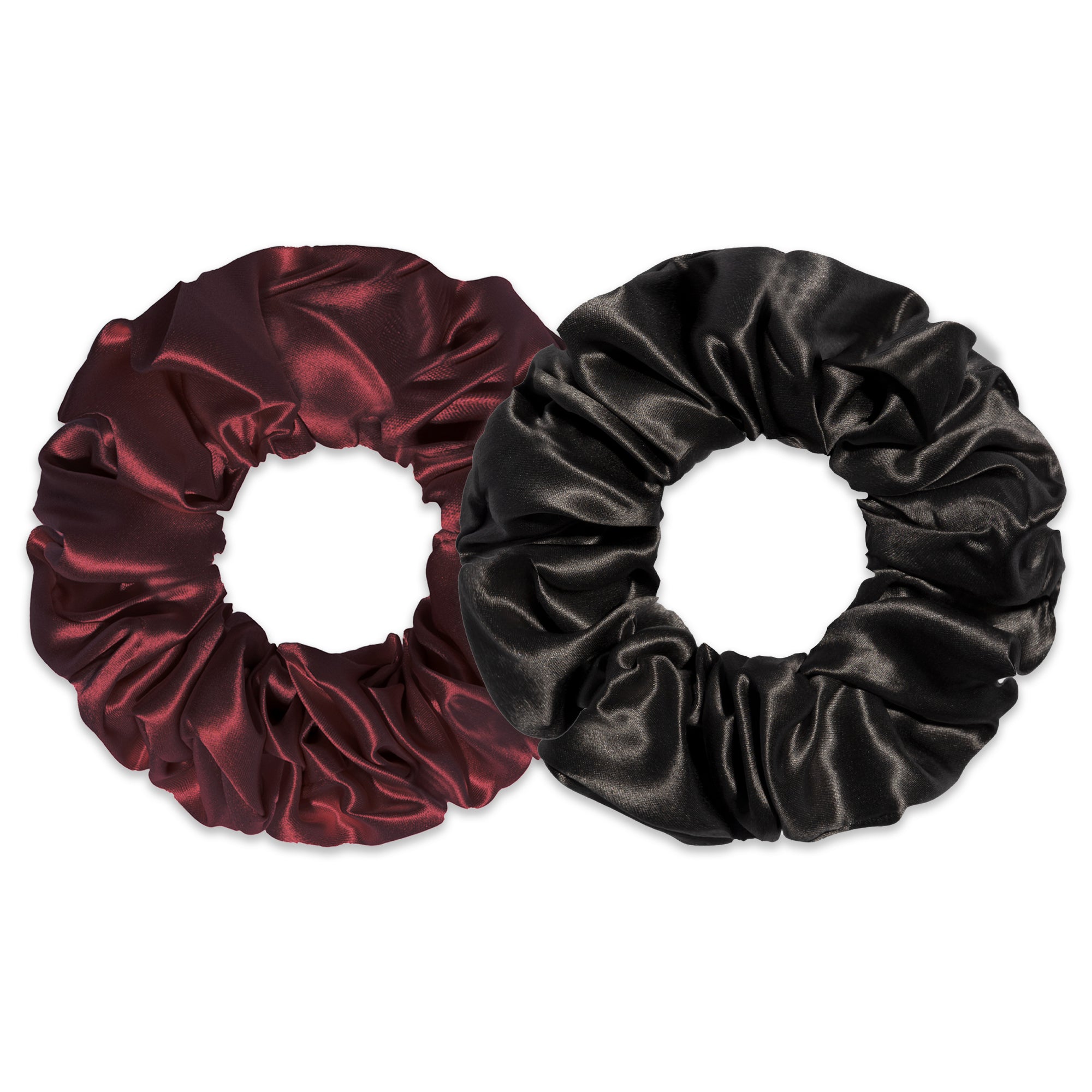 merlot&black | classic silk scrunchies