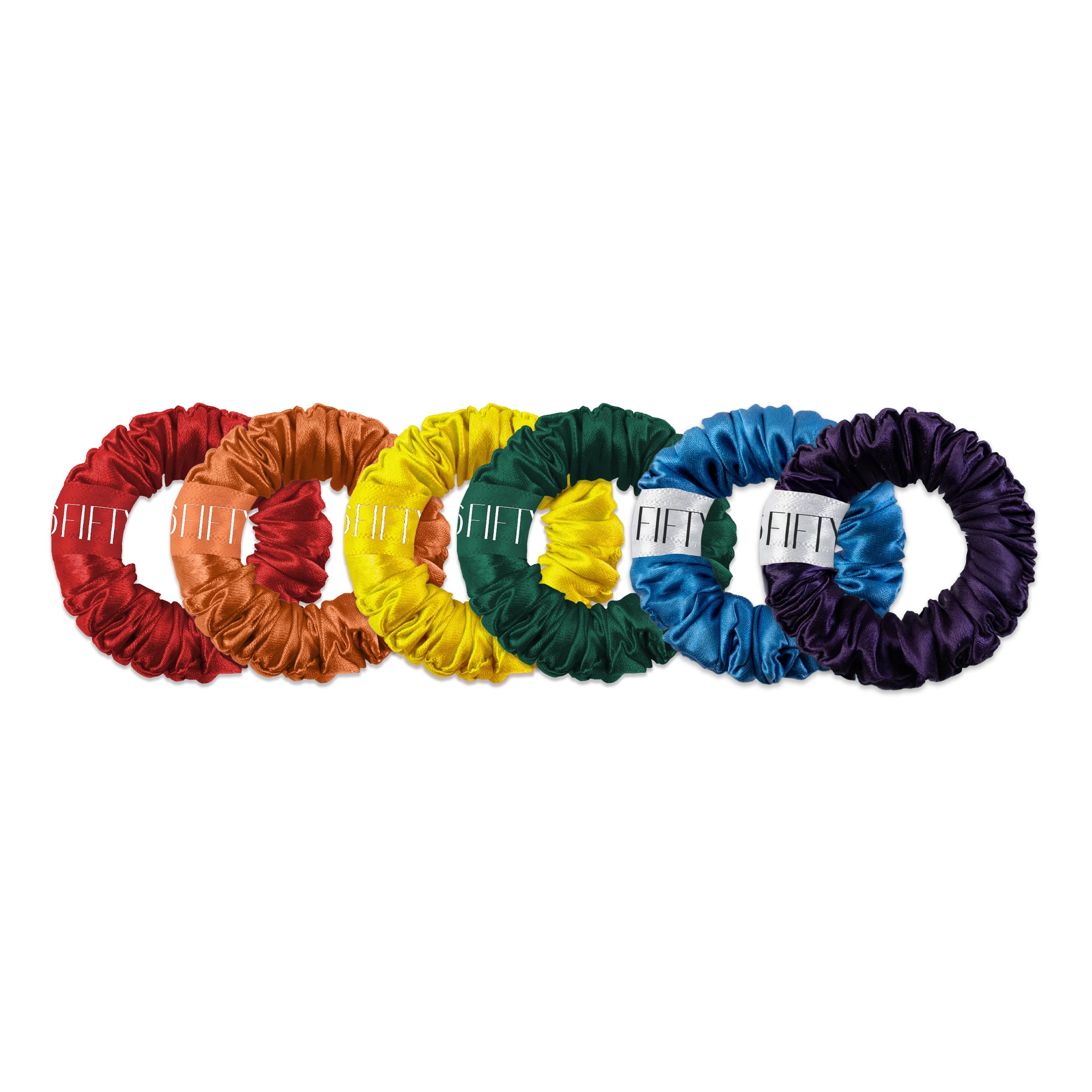 rainbow | mini dream silk scrunchies