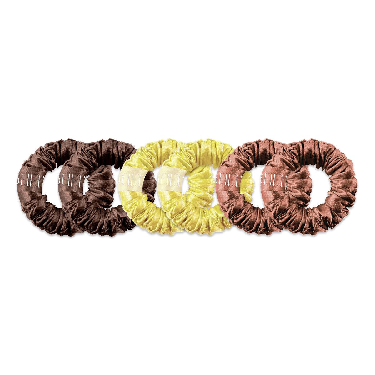 Mini Silk Scrunchies | Mixed Neutral Set