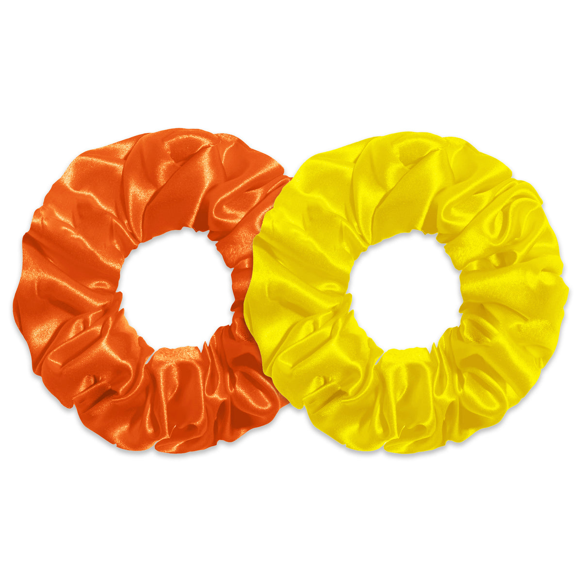 Classic Silk Scrunchies | Orange&Yellow