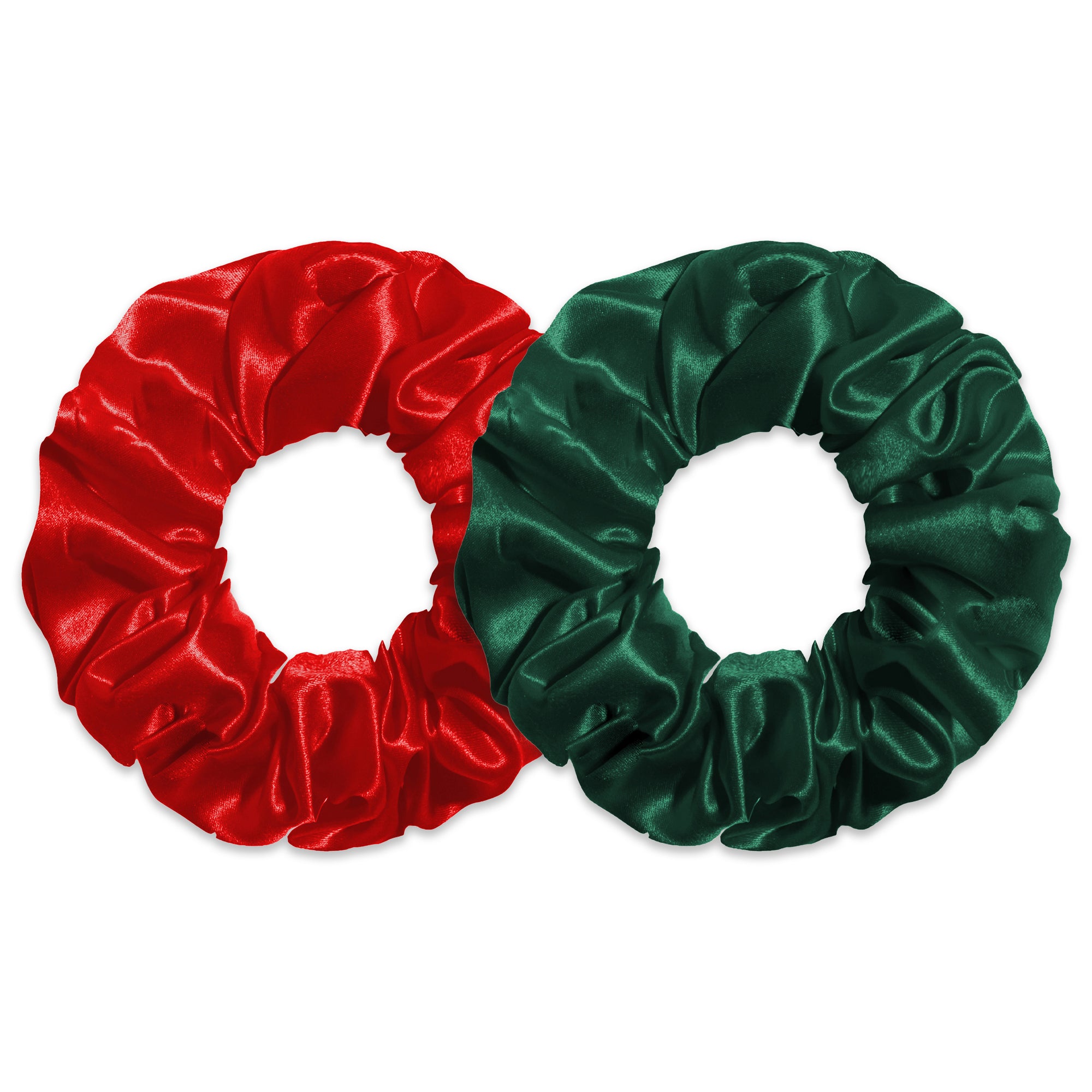 red&green | classic silk scrunchies