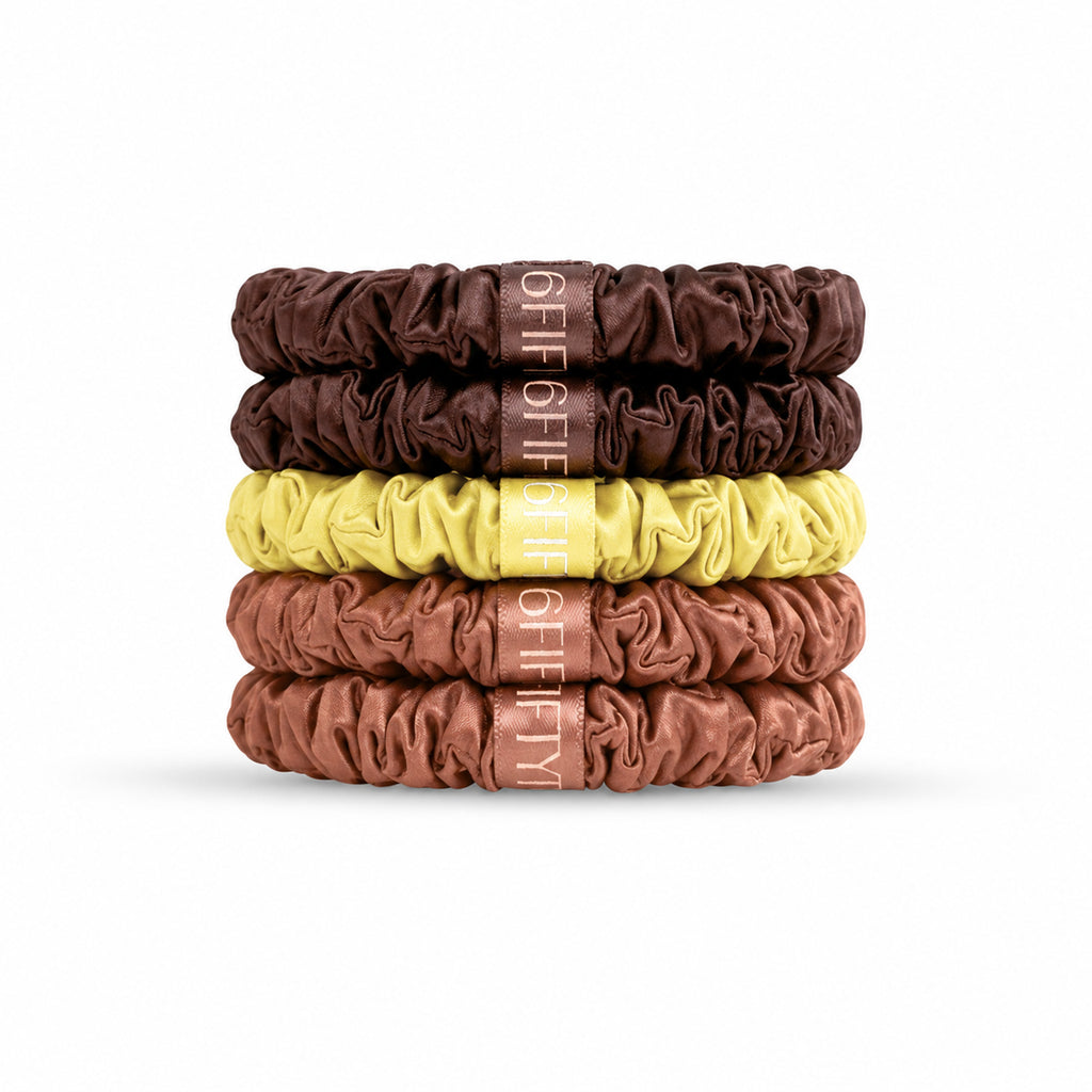 Slim Silk Scrunchies | Mixed Neutrals Collection