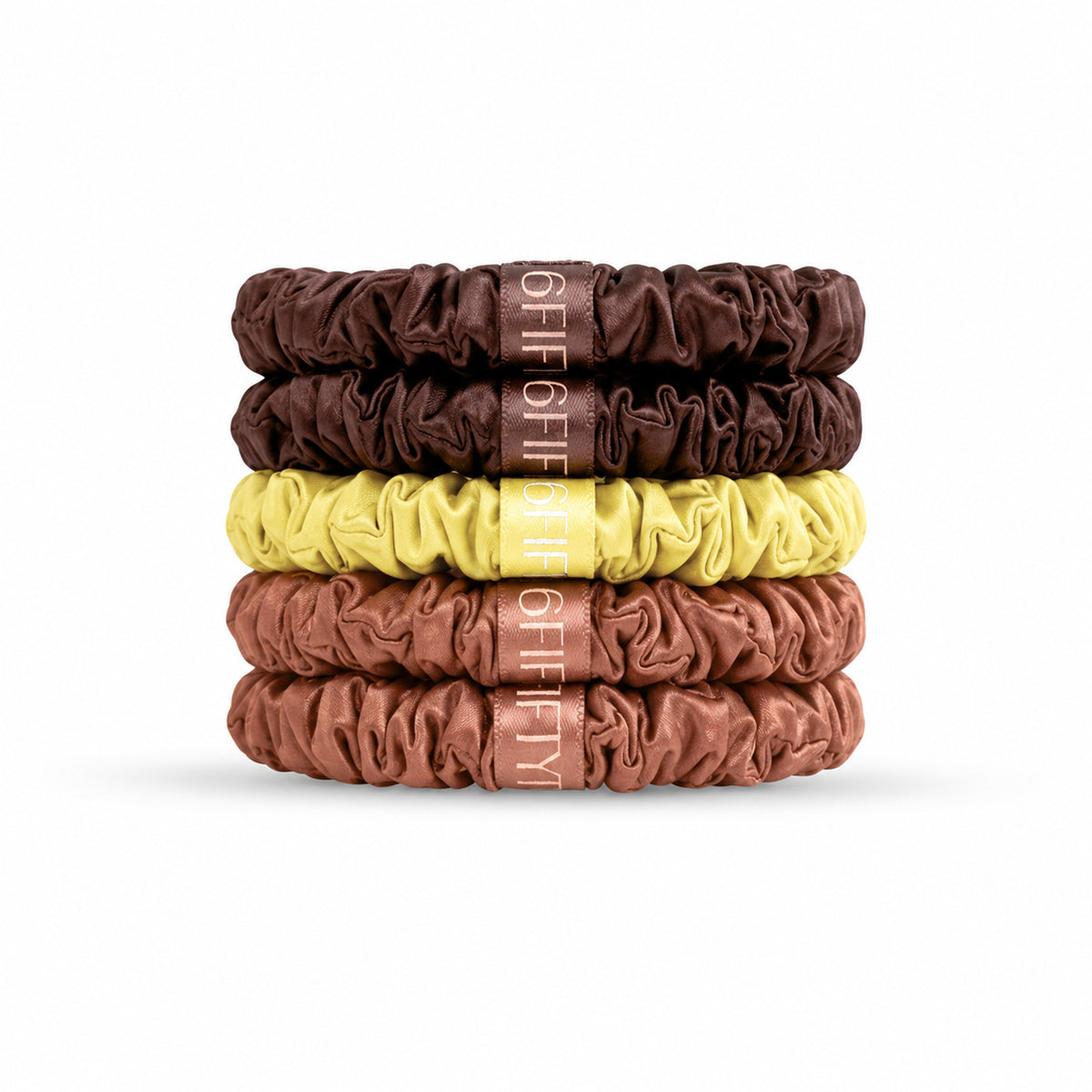 Slim Silk Scrunchies | Mixed Neutrals Collection